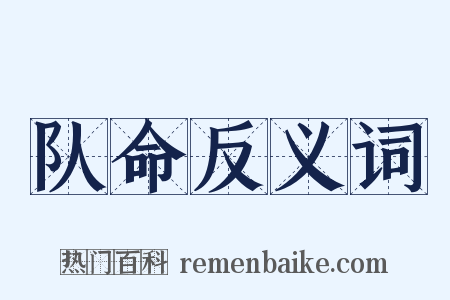 队命反义词是什么意思的图片